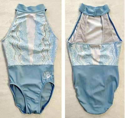 SIMONE BILES GK Elite SOMETHING BLUE WEDDING Leotard Gymnastics USA Bling SZ: CL