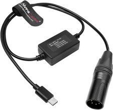 XLR 4 Pin to Type-C Power Cable for Canon R5C, for Sony A7SIII FX3, Nikon Z5 Z9