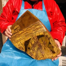 19.62LB Natural tiger's-eye quartz crystal freeform polished specimen healing