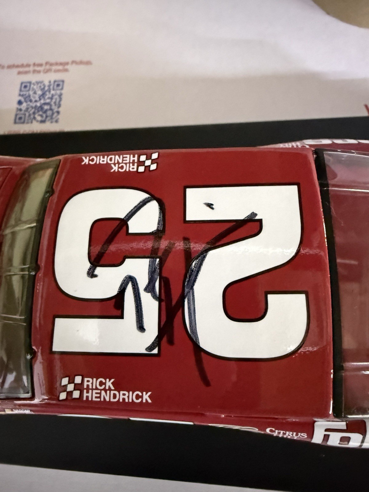 Autographed Rick Hendrick 1987 # 25 Folgers Chevrolet 1:24 Action Monte Carlo