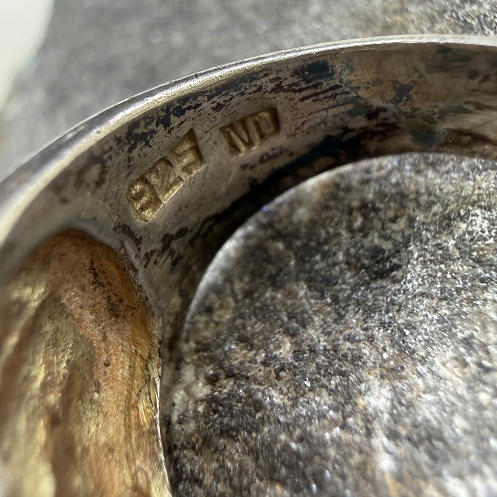 Sterling Silver Chunky Statement Ring Size 6 925 … - image 9