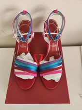 Valentino Garavani Multicolor  High Heel Sandals With Strass  and Red Sole