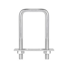 sourcing map U Bügel 1 Stück U-Bolzen M10 x 52mm x 120mm Quadratische Bügelsc...