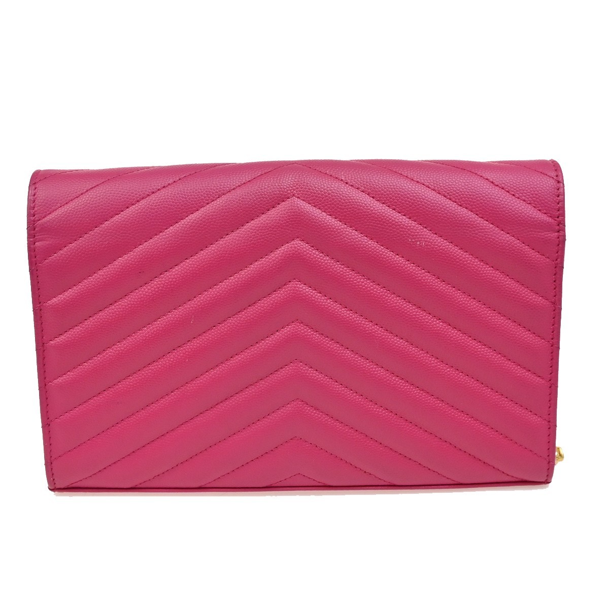 Borsa pochette tracolla SAINT LAURENT YSL 2 vie catena busta rosa GHW 50RL256
