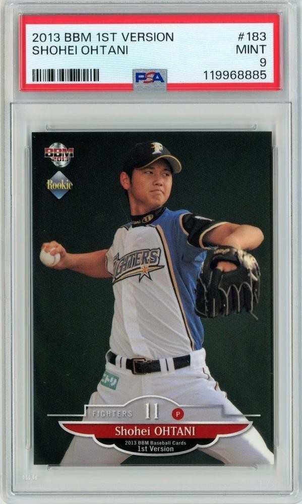 SHOHEI OHTANI 2013 BBM 1ST VERSION #183 NIPPON HAM FIGHTERS RED WING PSA 9 RC