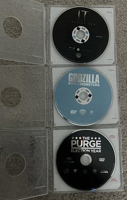 IT Chapter Two / Godzilla: King of the Monsters / The Purge: Election Year  Dvds