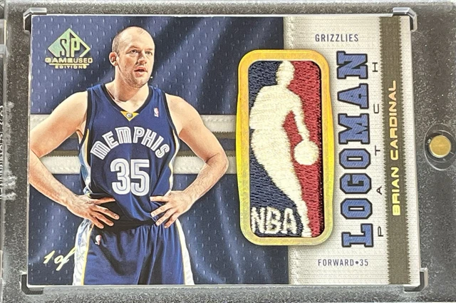 2007-08 Brian Cardinal Grizzlies Upper Deck UD SP Game Used Logo NBA Logoman 1/1