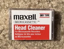 Maxell Dry Type Microcassette Head Cleaner Micro Cassette Tape