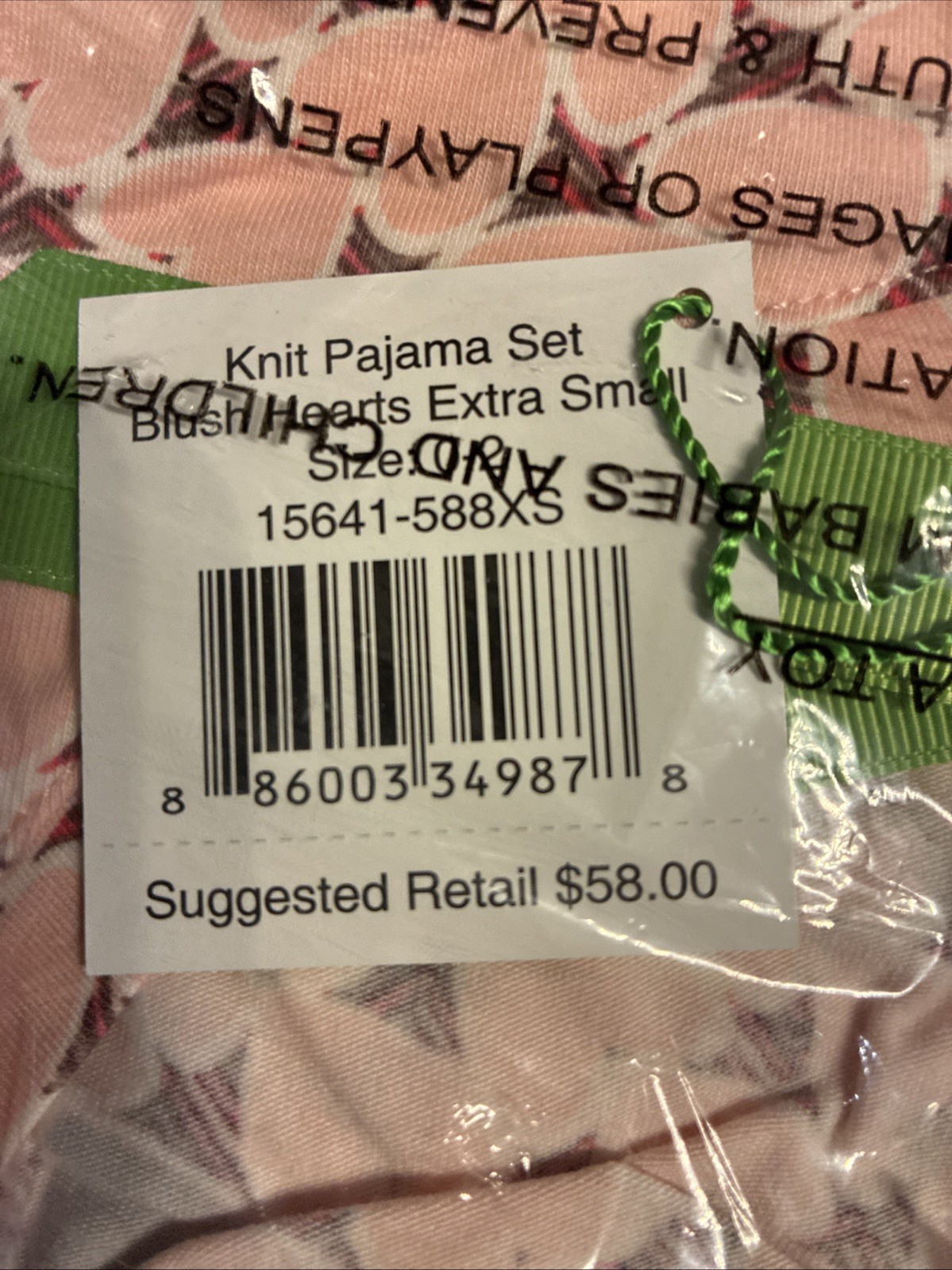 Vera Bradley Pajamas 2 pc Set Blush Hearts Sleep Pants Shirt Women SZ XS NWT