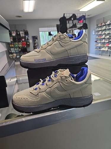 Size 9 - Nike Air Force 1 Wild Olive Aura Aquarius Blue FB2348-301 New With Box - Picture 4 of 6