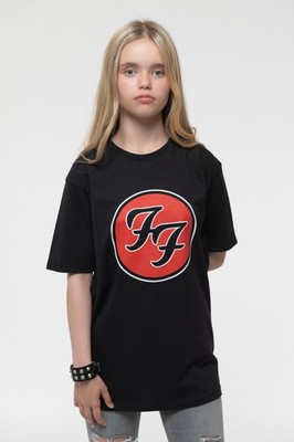 Foo Fighters Kids T Shirt FF Band Logo new Official Black Ages 1 -12 yrs Size