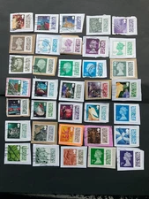 GB Collection 36 Different QEII KCIII BARCODE USED STAMPS High Value, Regionals 
