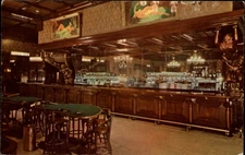 Golden Nugget Gambling Hall ~ Las Vegas Nevada bar ~ 1950s-60s vintage postcard