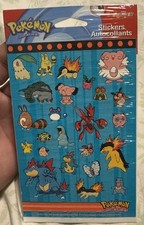 1-Vtg American Greetings Pok mon Nintendo Stickers 2 Sheets Game Freak New