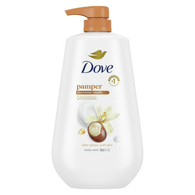 Dove Pampering Gentle Body Wash for Women Shea Butter & Vanilla, 30 fl oz NEW