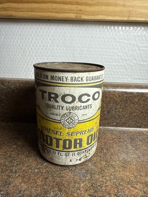 Troco Diesel Supreme Motor Oil Vintage NOS