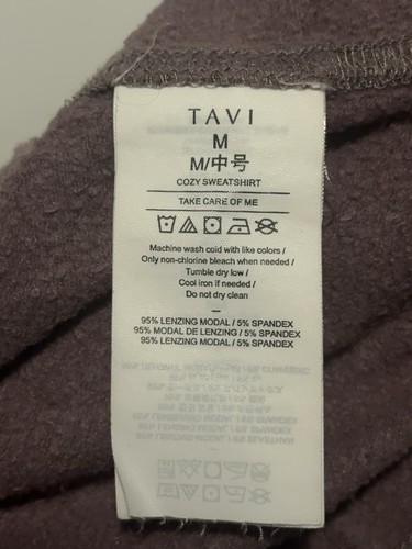 Tavi Cozy Sweatshirt Damen Medium Soft Modal Mauve Lila Rundhals Uni - Bild 6 von 10