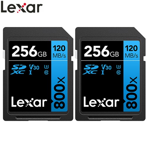 Lexar High-Performance 800x PRO BLUE Series 256 GB SDHC Memory Card 2 Pack - 第 2/4 張圖片