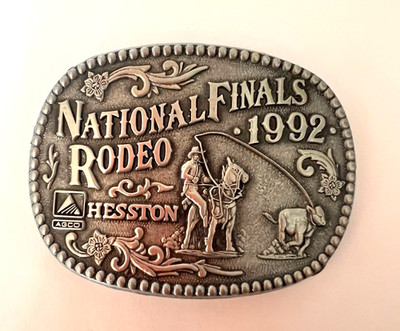 1992 National Finals Rodeo Limited Miniature Collector Buckle Hesston