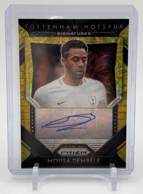 2020 Panini Prizm Premier League Mousa Dembele Signatures 8/10 Choice Gold Auto