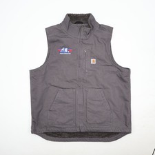 Carhartt Vest Men's XL Tall Gray Sherpa Lined Workwear DV4277-M