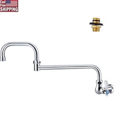Brass Wall Mount Folding Faucet 360 Swivel Kitchen Sink Single Handle Fixture US