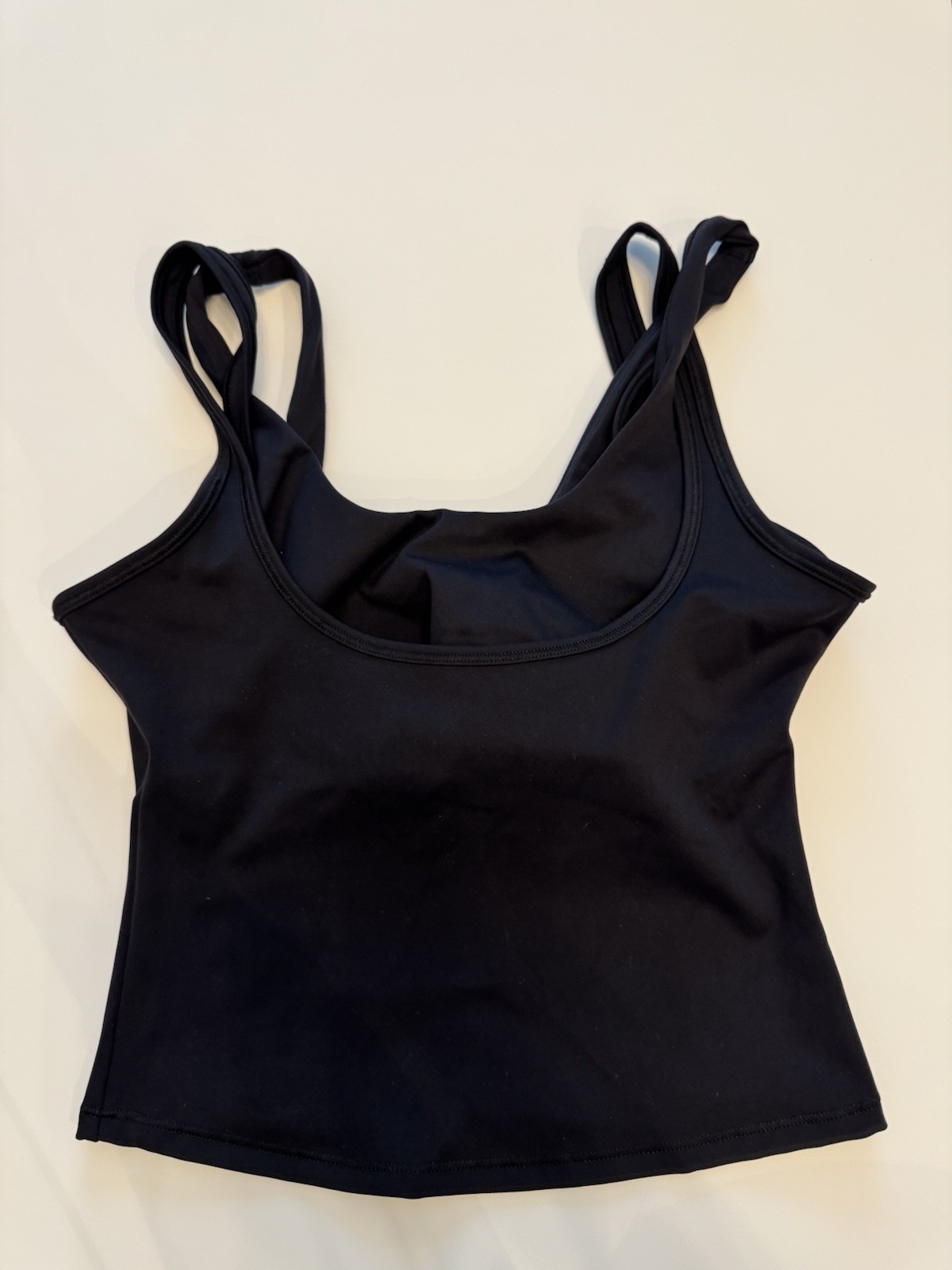 Nike SKIMS Matte Double Strap Scoop Neck Tank, Obsidian, Size S