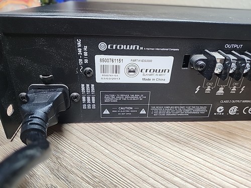 Crown DSI 2000 2-Channel Theater Audio Power Amplifier 800W 4Ω Power (#2) - Picture 12 of 15