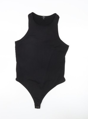 Express Damen Body schwarz L Slim Fit ärmellos U-Ausschnitt