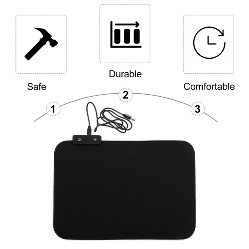 1pc elektronische Spiele USB Bunte leichte Desktop - -Pad Luminous Mausmatte - 第 8/12 張圖片
