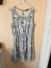 Only-Floral Sleeveless Dress with Lace Back