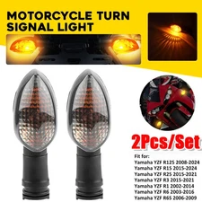 Front/Rear Signal Turn Indicator Light Lens Smoked For Yamaha YZF R125 R15 R6