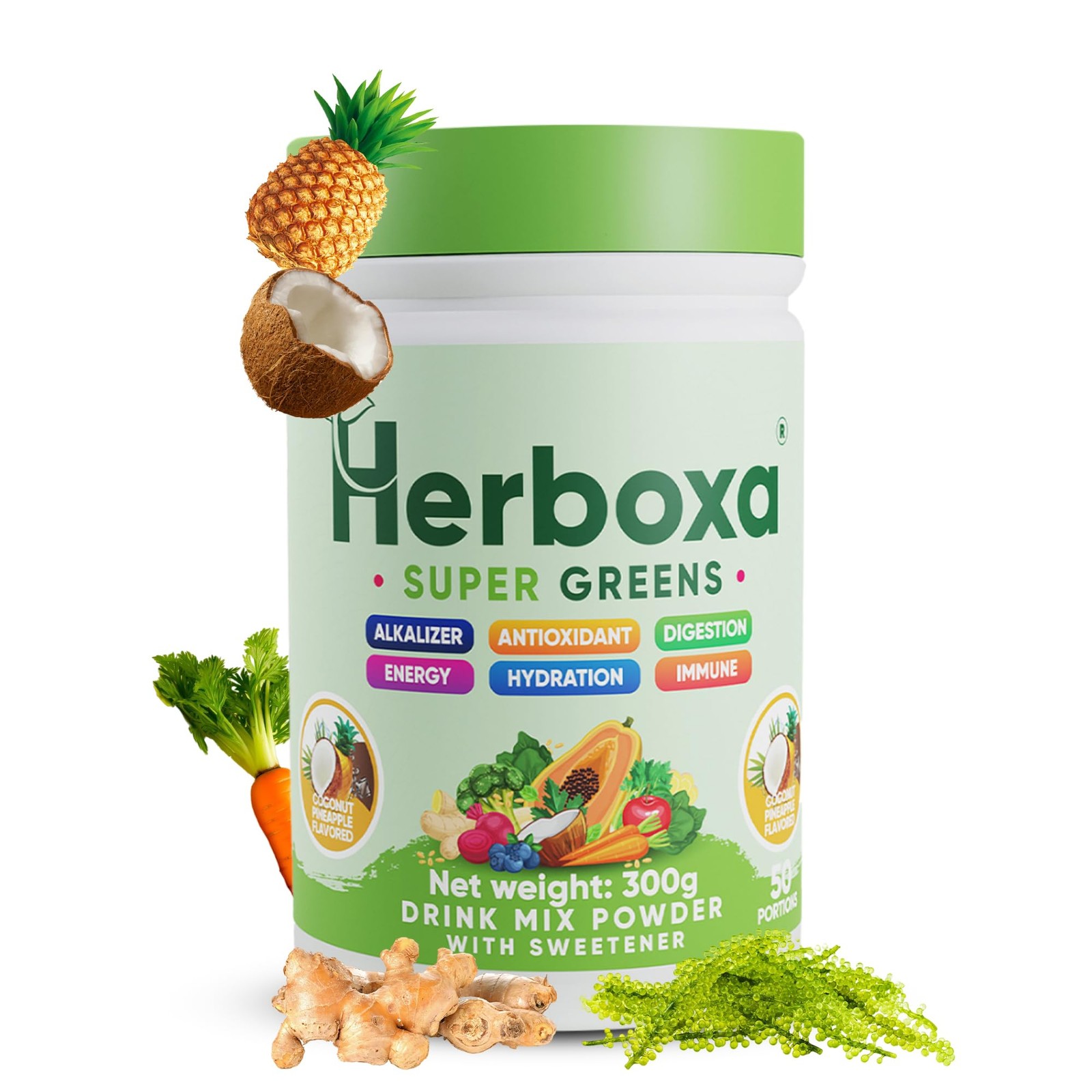 Herboxa Super Greens Energia e Metabolismo | Integratore 30+ Superfood