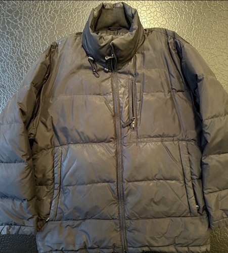 Free Country Men’s Black Puffer Jacket, Band Collar, Zip, Down Insulated, L - Picture 2 of 10