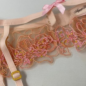 Agent Provocateur Lindie Pink Orange Suspender AP4 Large NWT