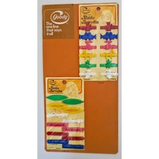 VINTAGE NEW 1980's Goody Multicolor Snap-Tight Kiddie Barrettes on Card Set 24