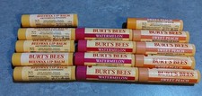 Burt's Bees Lip Balm LOT OF 14 NEW Peppermint Vitamin E, Watermelon, Peach   