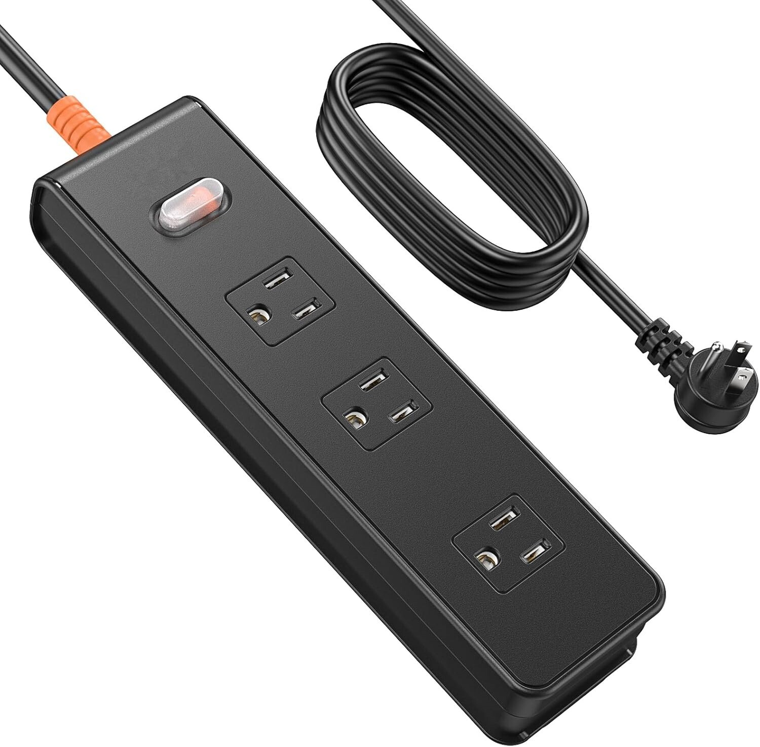 Surge Protector Power Strip,6 FT Flat Plug Outdoor Extension Cord,Surge Protecto-image