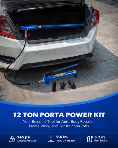 6/12/20 Ton Porta Power Hydraulic Jack Body Frame Repair Kit Air Pump Lift Ram - Picture 15 of 27