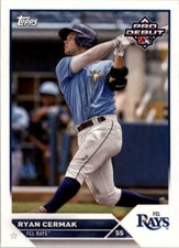 2023 Topps Pro Debut #PD-1 Ryan Cermak Tampa Bay Rays Prospect Baseball Card