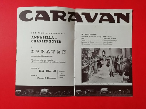 Danish Film Program "CARAVAN" Charles Boyer.Annabella.Pierre Brasseur.1934 - Picture 2 of 7