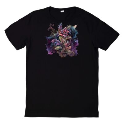 T-Shirt Aquarell Gothic Blume