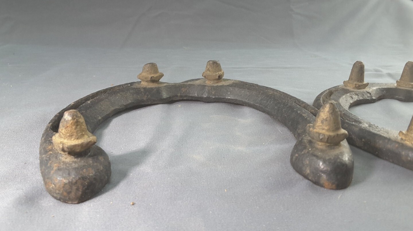 Vintage pair Horse Shoes Snow Spikes farm work Decorative Rustic Western Decor eBay