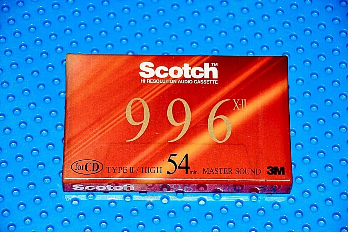 SCOTCH 996 XII 54 1993 JAPAN TYPE II BLANK CASSETTE TAPE (1 