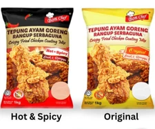 BON CHEF Crispy Fried Chicken Coating Mix Flour Hot& Spicy or Original 1KG