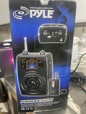 Pyle PWMA83UFM, 100W Portable PA System Mic, Fm Radio, mp3/USB, Aux-in/out