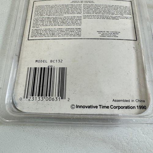 Vtg 1990 Woman’s Dazzle Time Fashion Watch Faux Leather (needs Battery) NOS - Picture 5 of 7