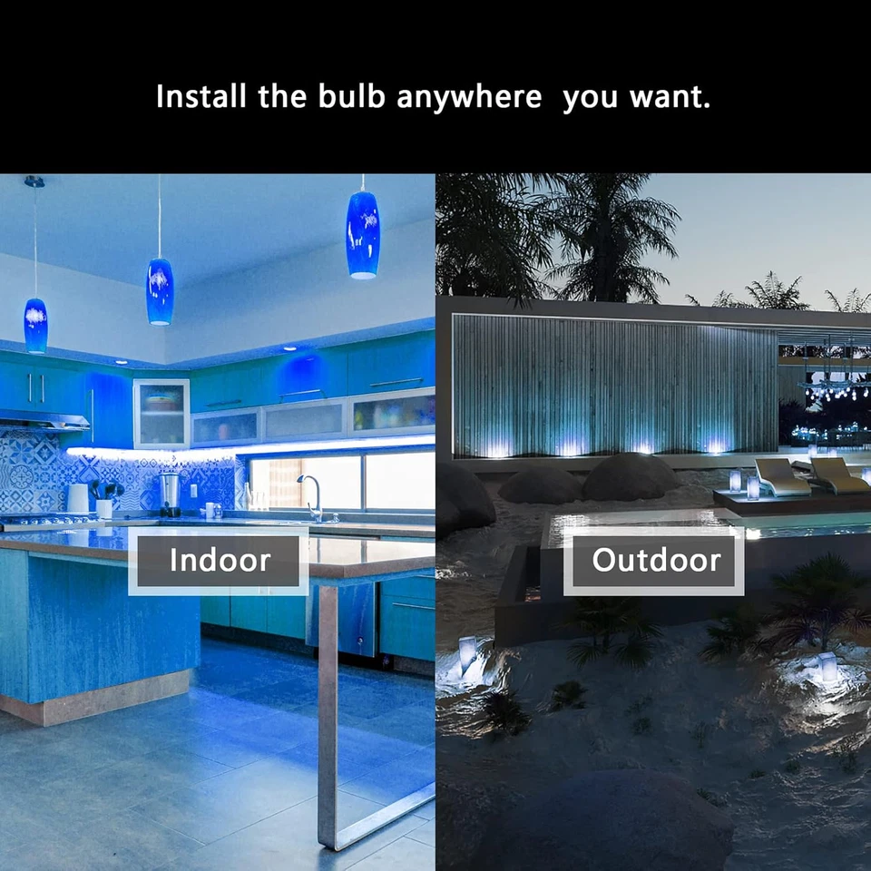 PAR38, Light Bulb,2 Pack-Dimmable,E26 Base Blue Flood Light Outoor(20W to 200w) - Image 4 of 4