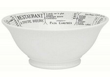 PILLIVUYT FRANCE, BRASSERIE FRENCH PORCELAIN 9.5" FOOTED BOWL, 2.5 QUART, NEW