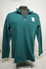 New Croft  Barrow Men's Green Extra Soft Artic Fleece 1/4 Zip Sweater LARGE